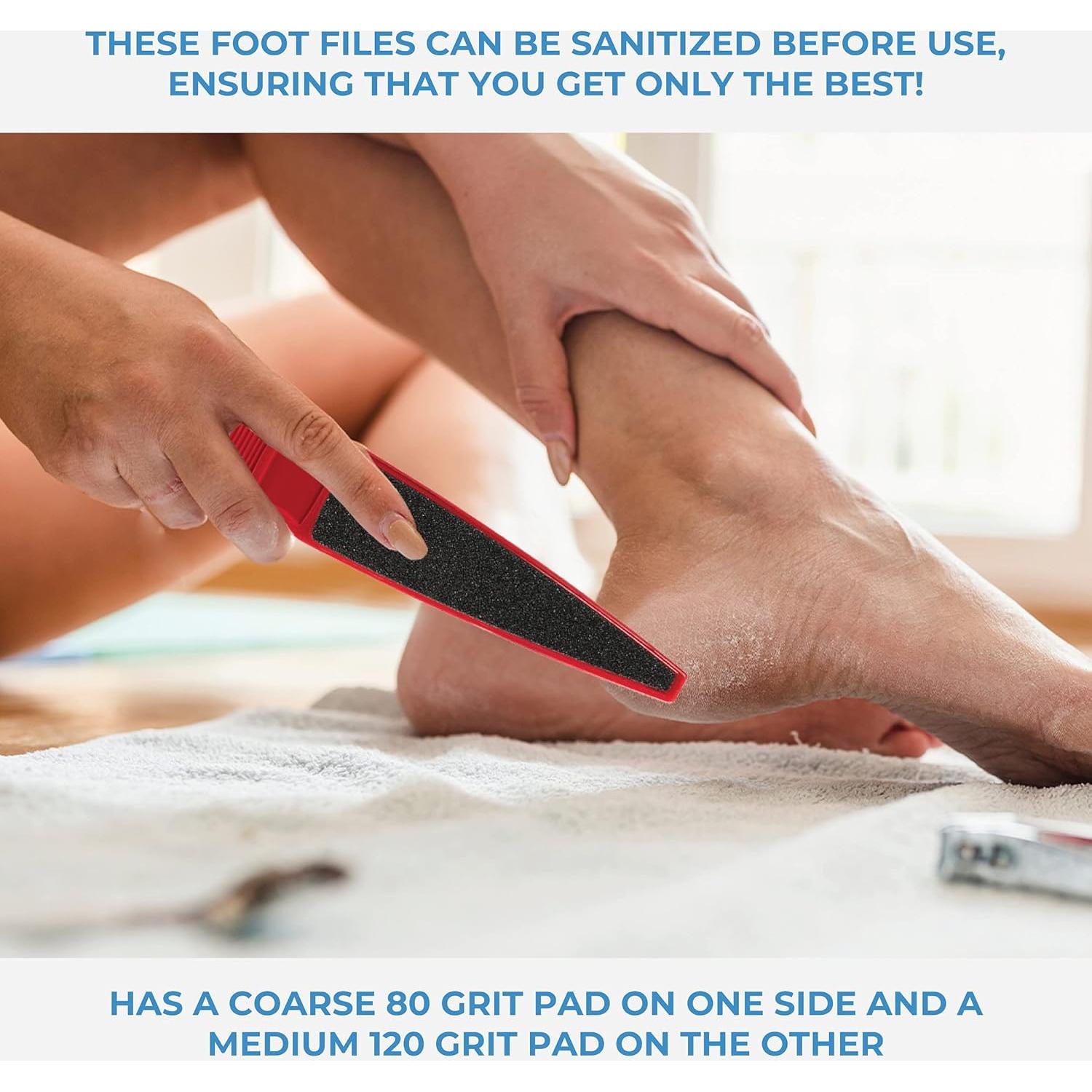 Lima de Pedicura Paddle ForPro 80/120 Grano Doble Cara - Paquete de 12