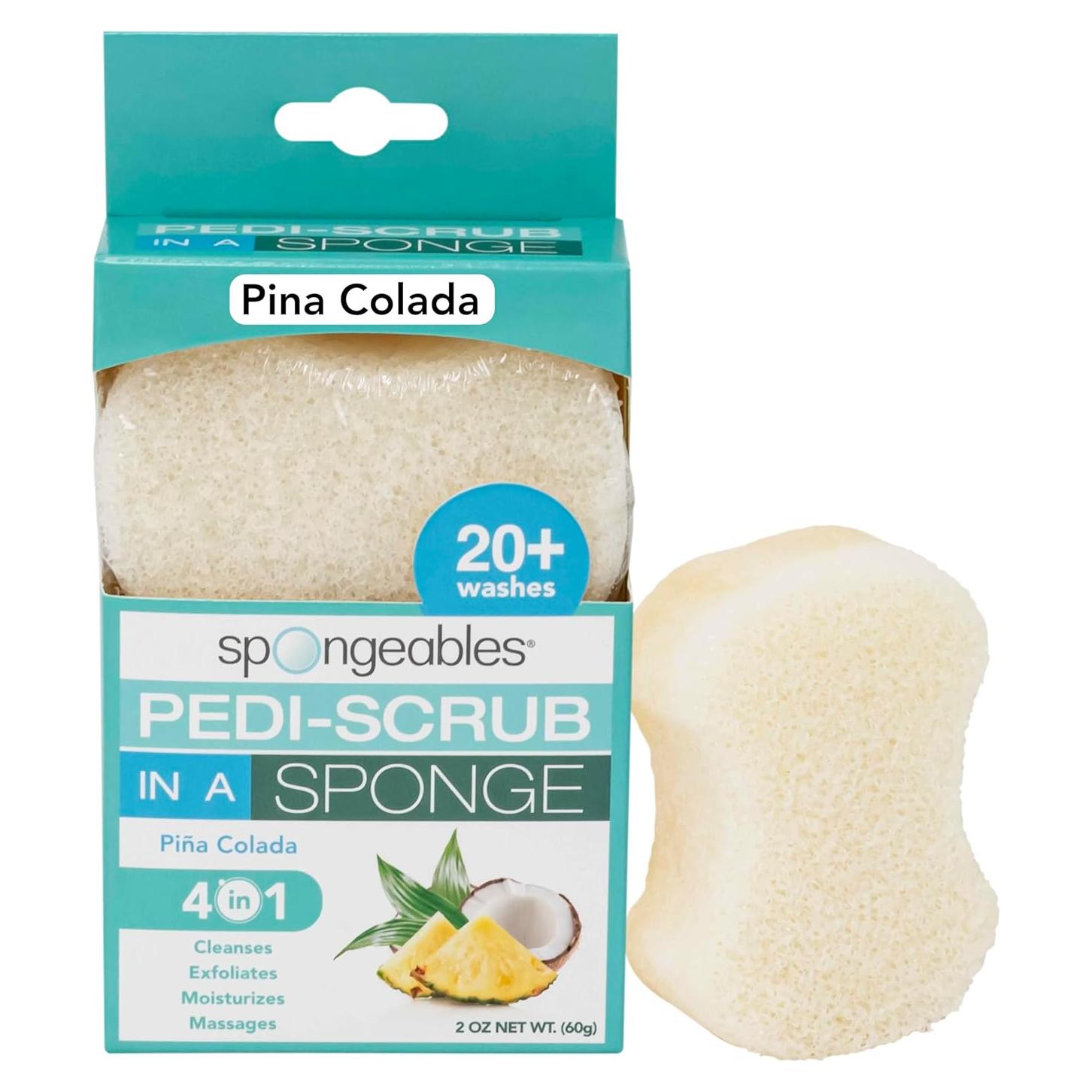 Esponja Exfoliante Pedi Scrub Spongeables Piña Colada 20 Lavados