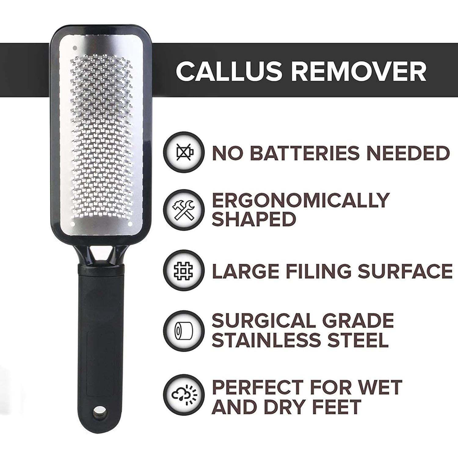 Lima de Pies Angel Kiss - Raspador de Acero Inoxidable Negro