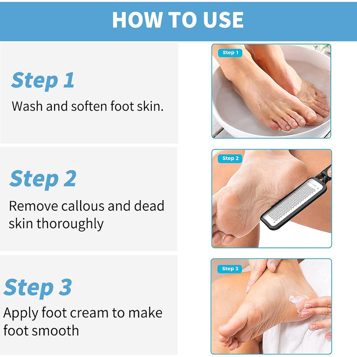 Lima de Pies Angel Kiss - Raspador de Acero Inoxidable Negro