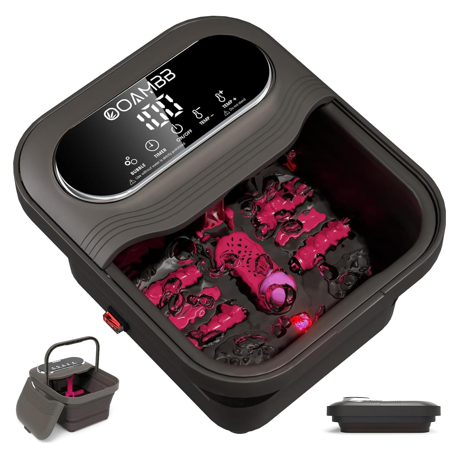 Bañera de pies plegable OOAMBB BE-F1200 con calor y burbujas