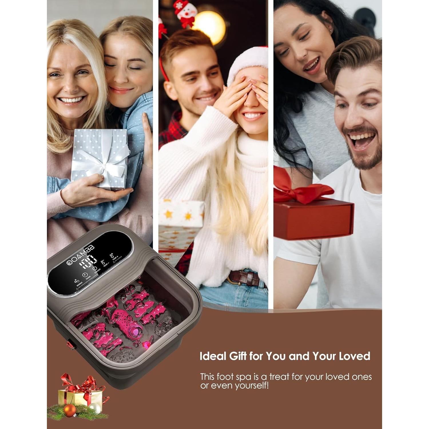 Bañera de pies plegable OOAMBB BE-F1200 con calor y burbujas