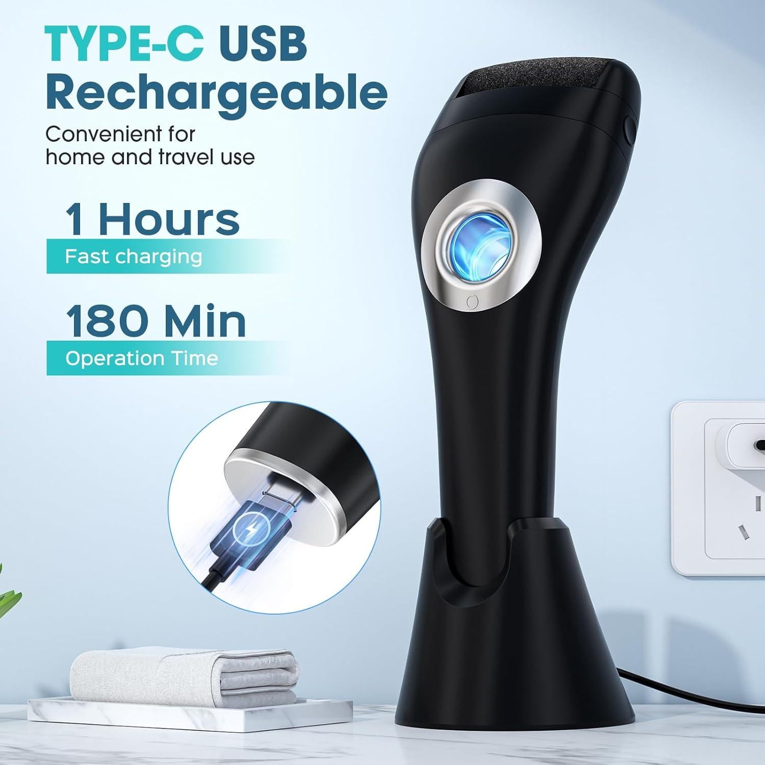 Removedor de Callos Eléctrico Hoxida con Luz y Soporte