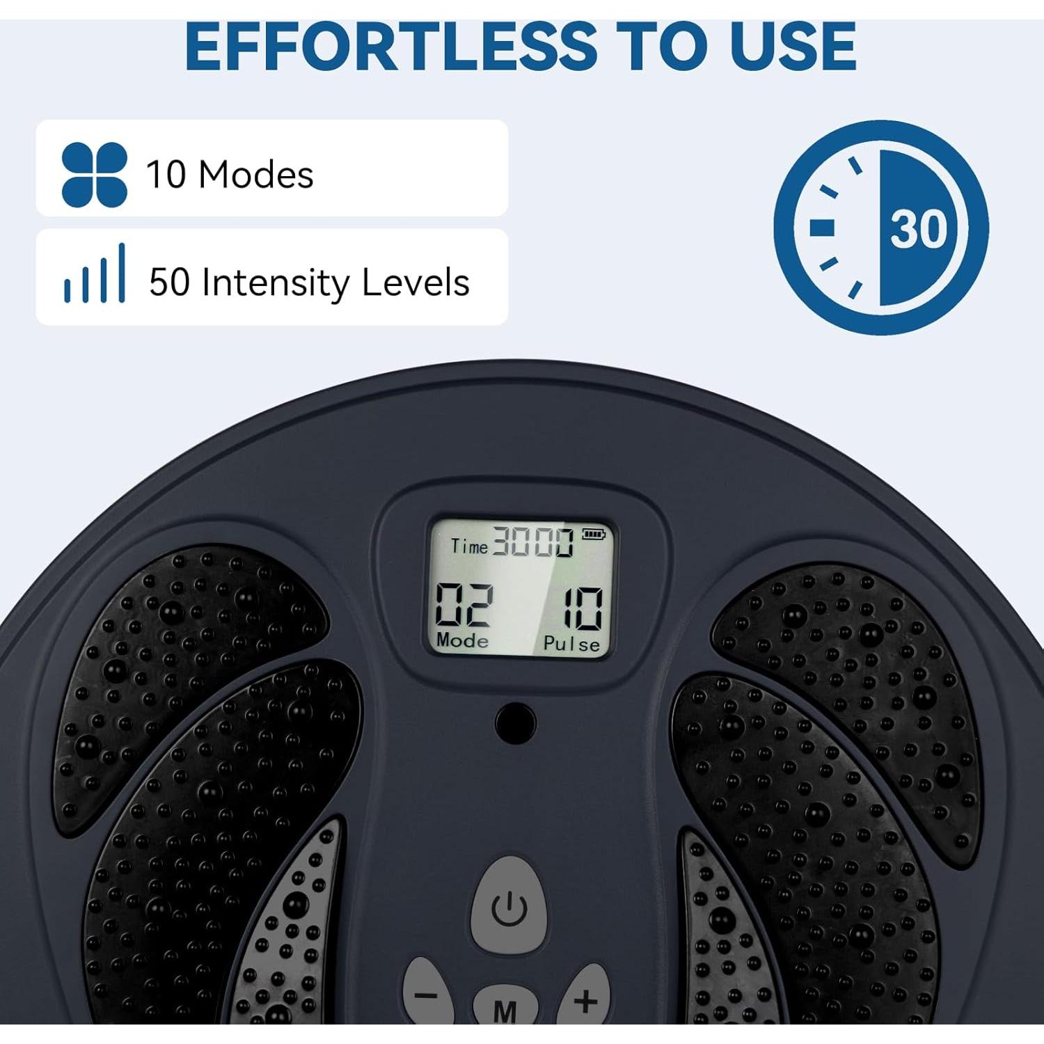 Masajeador de pies EMS 1-STEP AP-79EK-HJ58 10 Modos 50 Intensidades