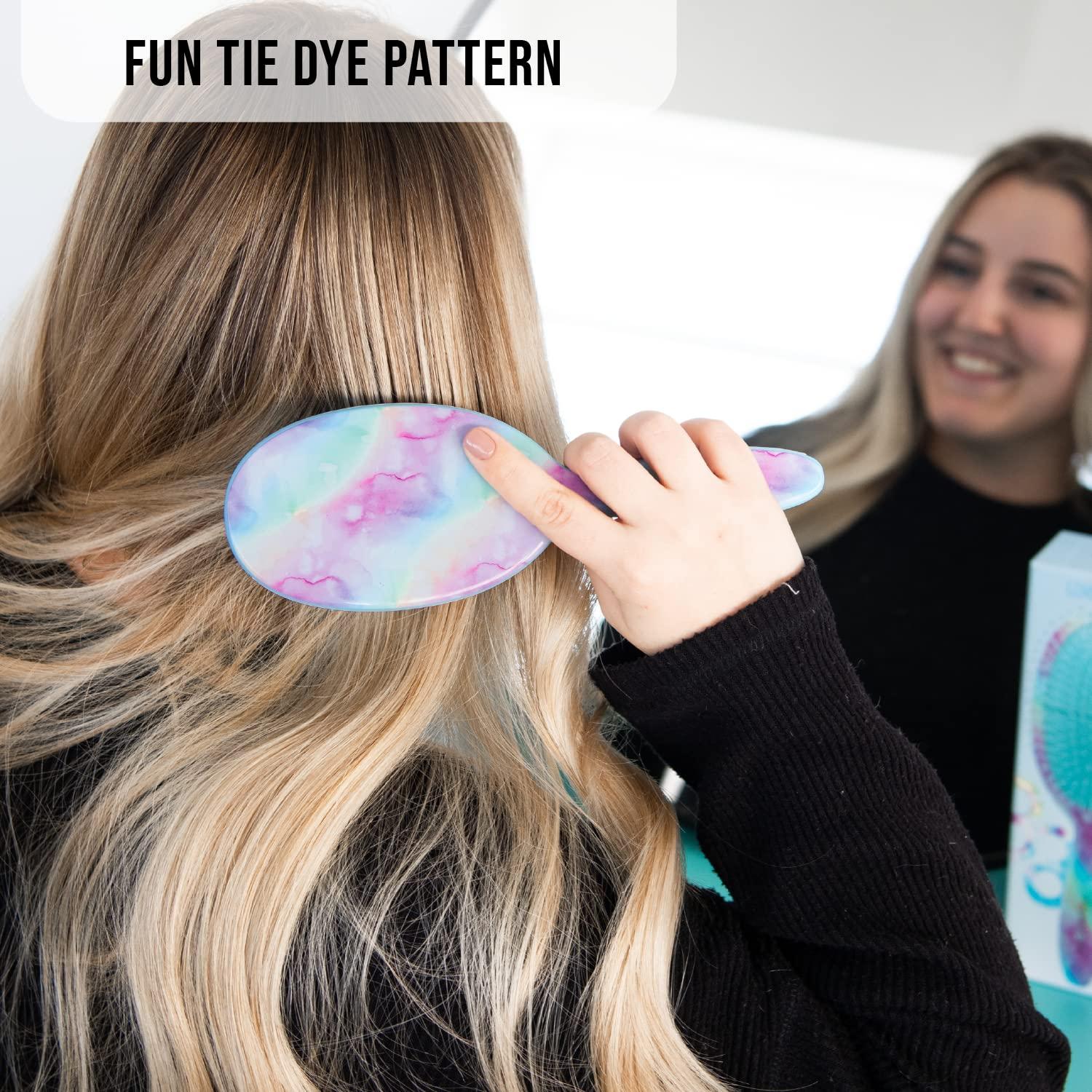 Cepillo Desenredante Framar Morado Tie Dye 12x6cm