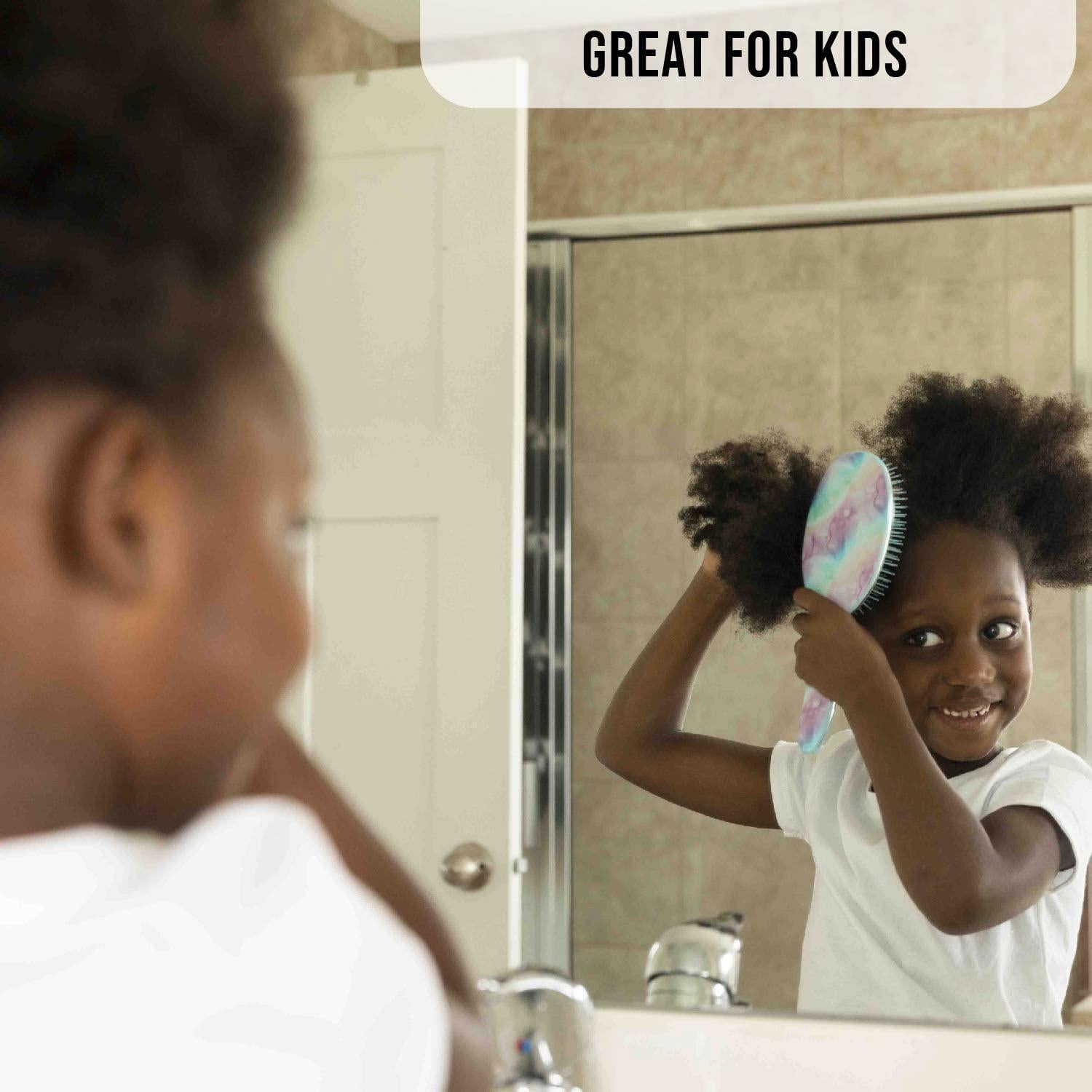 Cepillo Desenredante Framar Morado Tie Dye 12x6cm