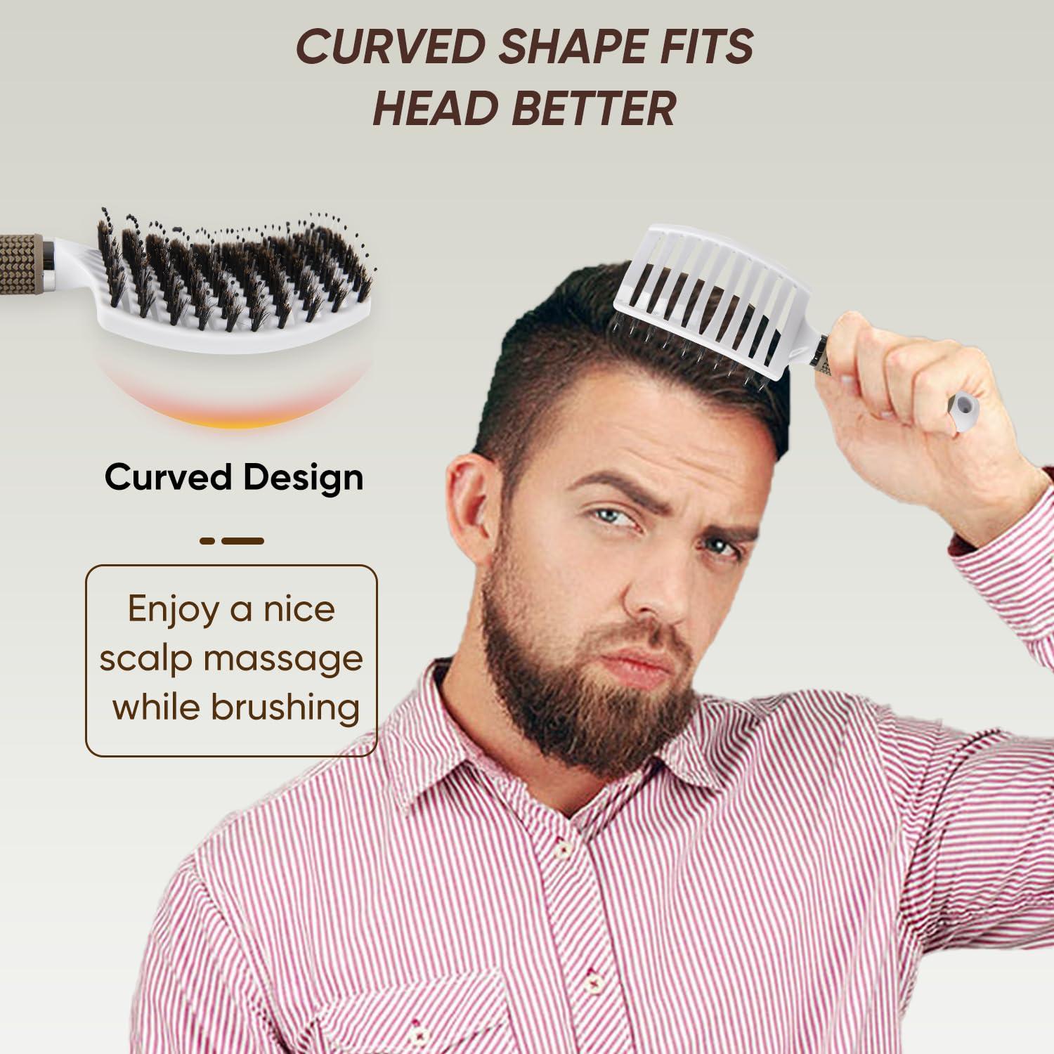 Juego de Cepillos Desenredantes Kertiberif 2PCS - Curvados y Ventilados