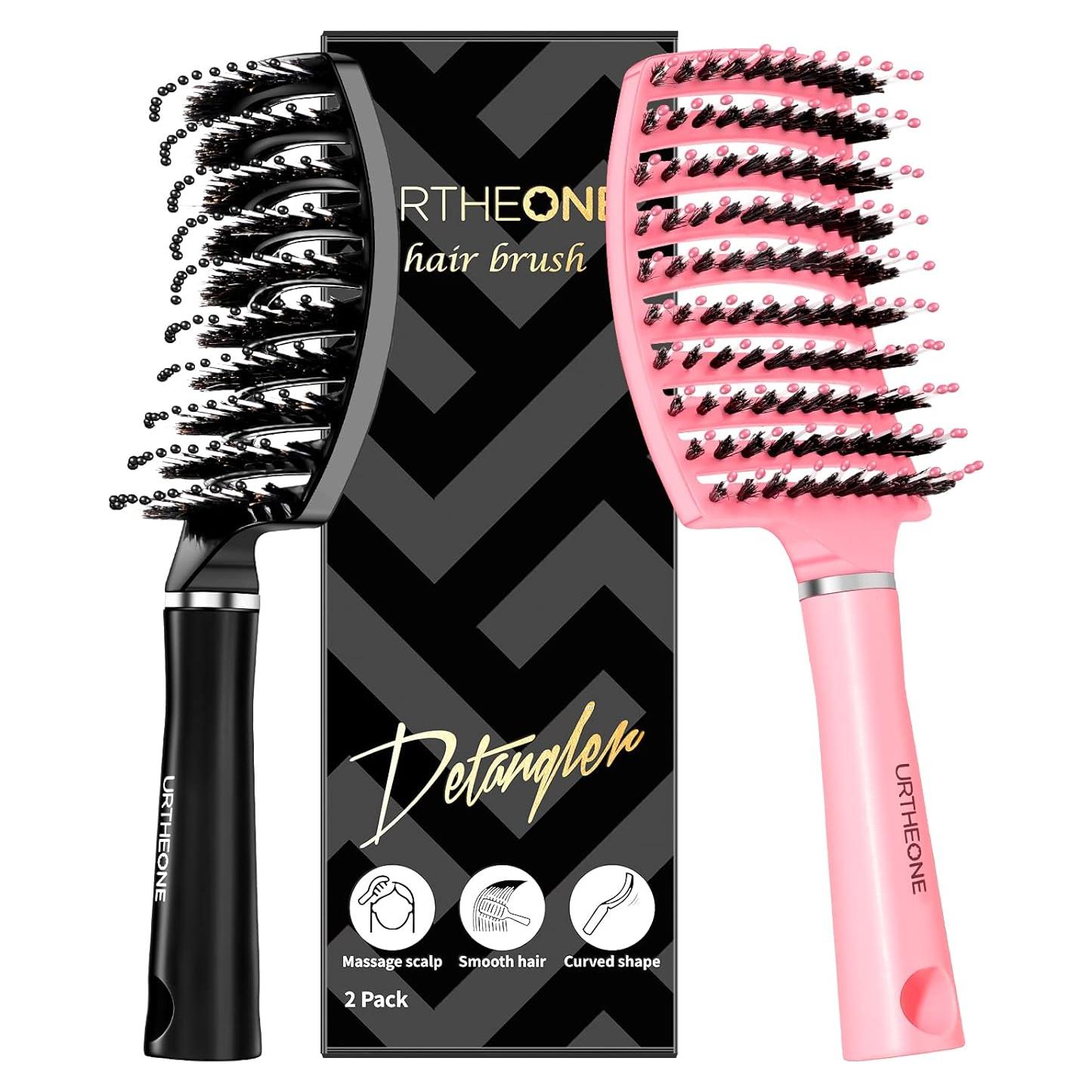 Cepillo desenredante URTHEONE con cerdas de jabalí - 2 unidades