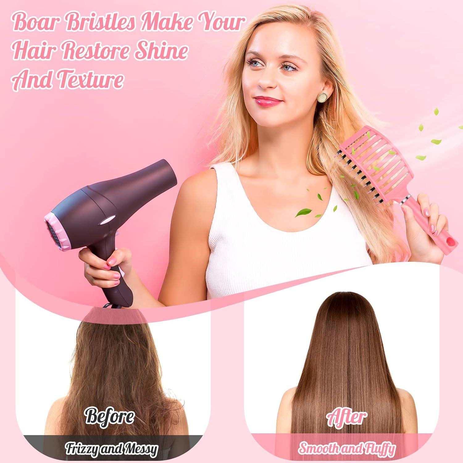 Cepillo desenredante URTHEONE con cerdas de jabalí - 2 unidades