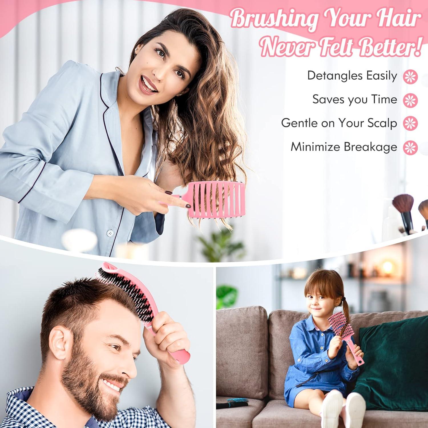 Cepillo desenredante URTHEONE con cerdas de jabalí - 2 unidades