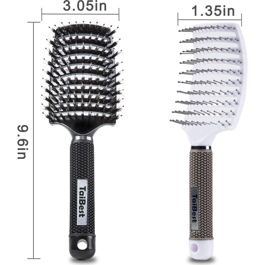 Juego de Cepillos Desenredantes TaiBest - Cerdas de Jabalí y Nylon