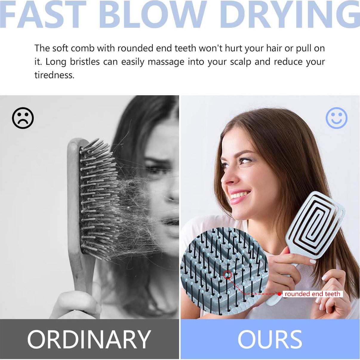 Cepillo Desenredante Ventilado Daily Gard Azul 23.5x8.5cm