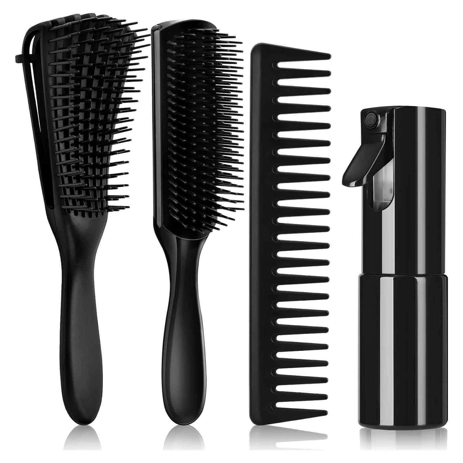 Conjunto de Cepillos Desenredantes Hommtina 4 Piezas Negro