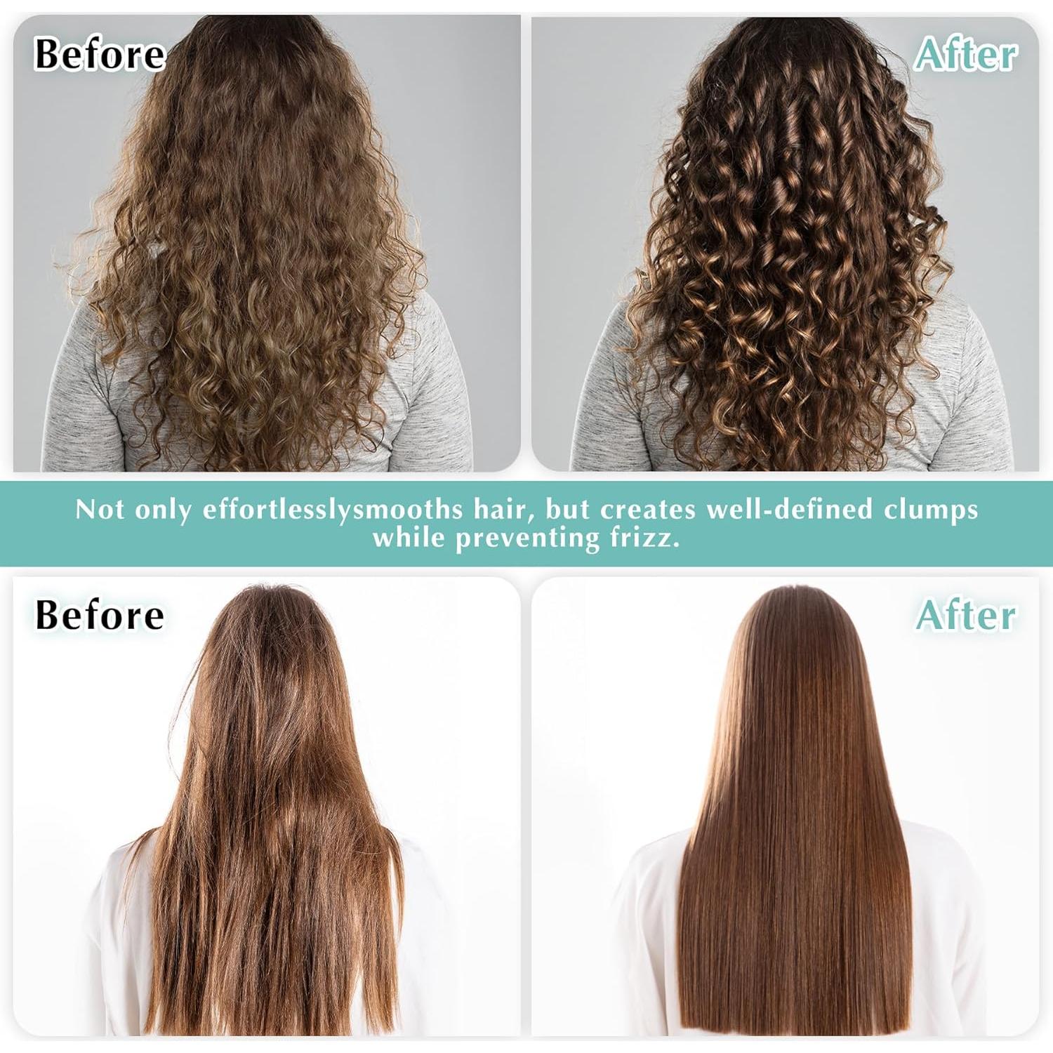 Cepillo Definidor de Rizos Manrator Verde - Ventilado, Antifrizz