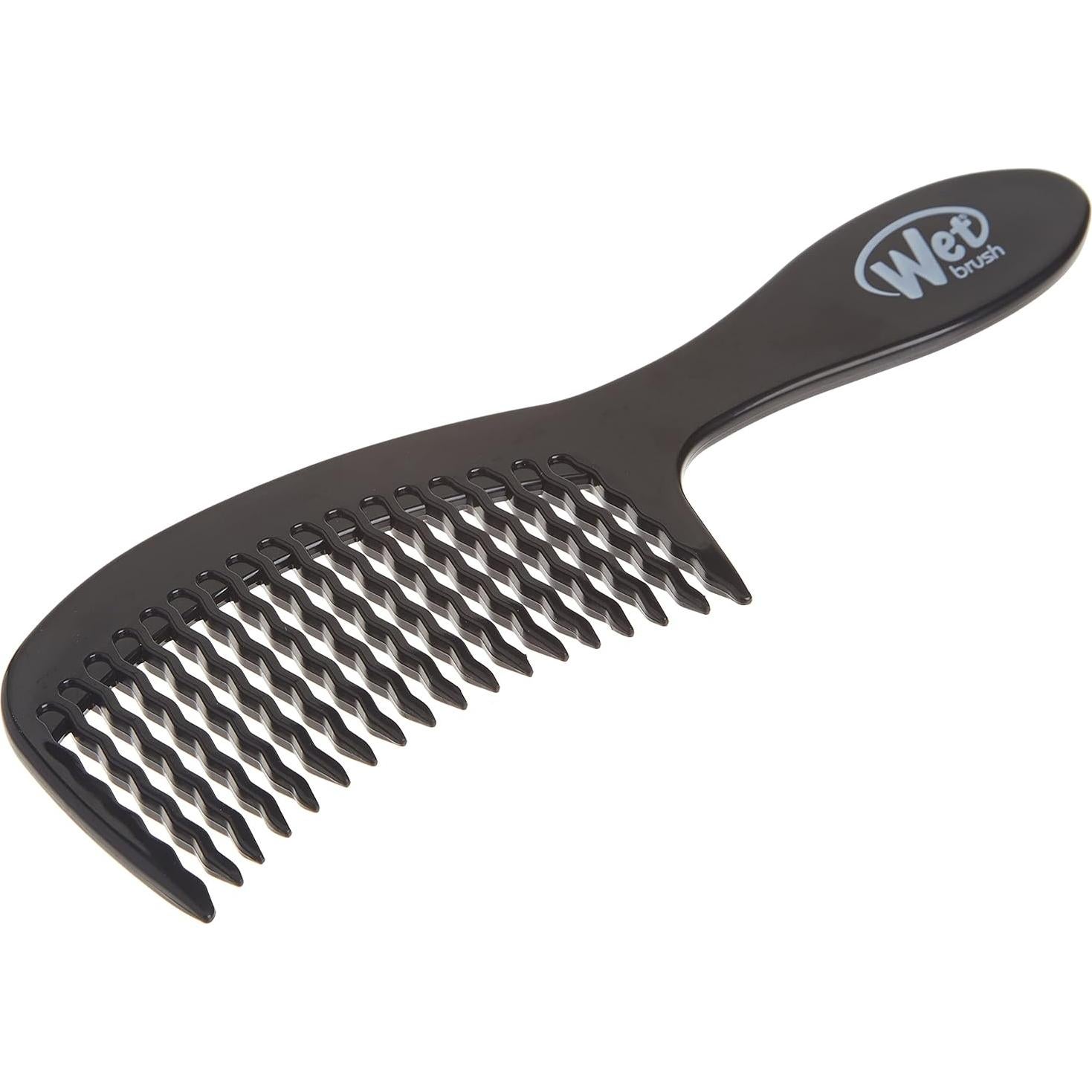 Peine Desenredante Wet Brush Negro - Dientes Anchos 25.4 cm
