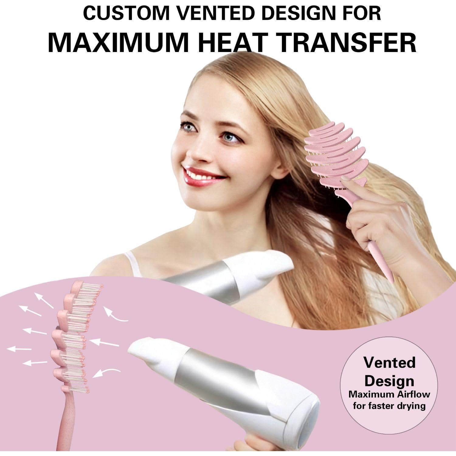 Cepillo Desenredante Ventilado Favolosa - Sin Dolor, 24.5 cm