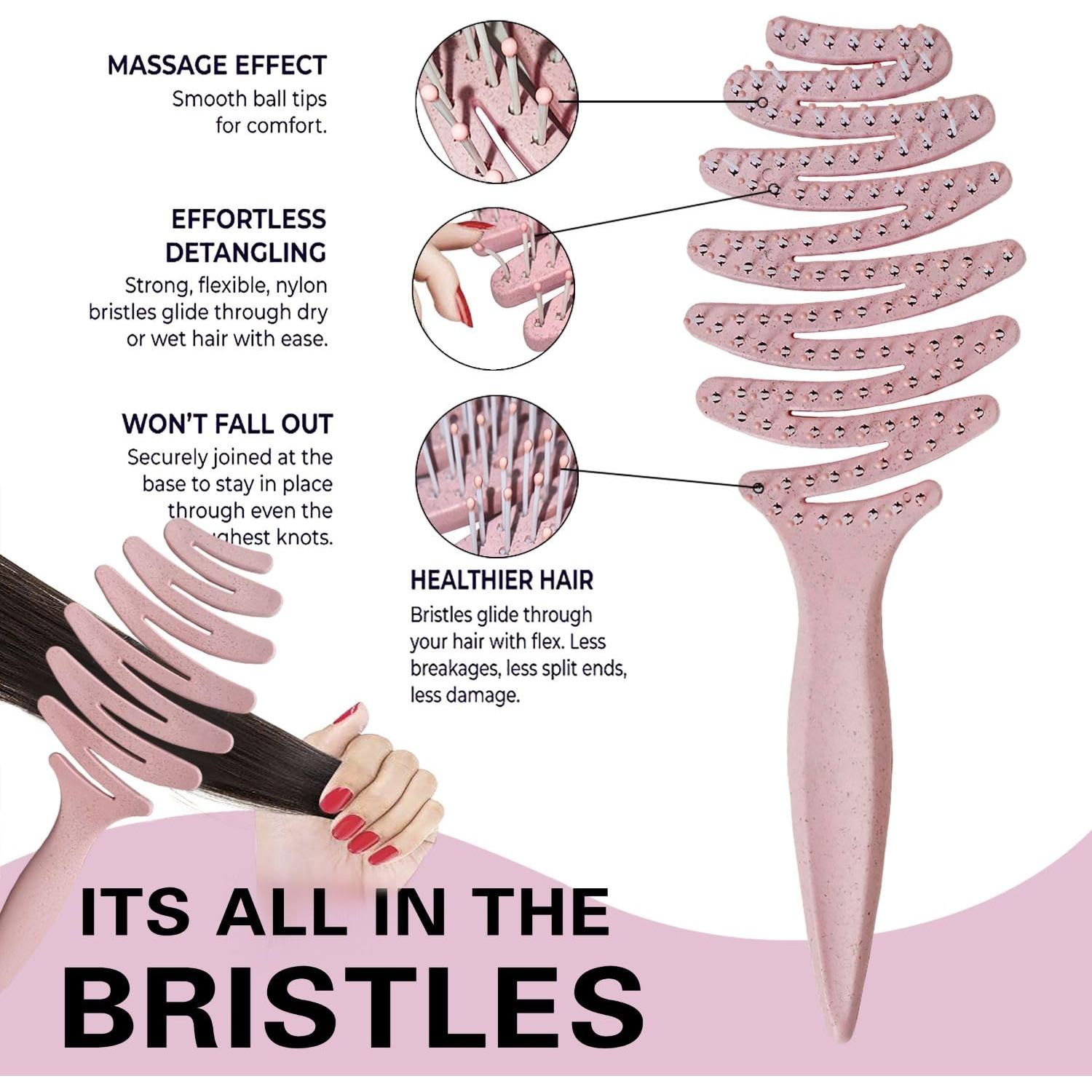 Cepillo Desenredante Ventilado Favolosa - Sin Dolor, 24.5 cm