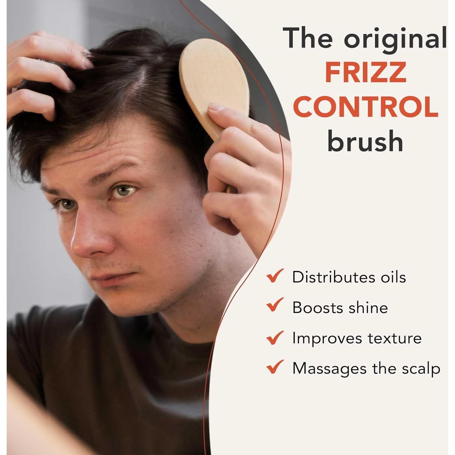 Cepillo de Cerda de Jabalí Beauty by Earth - Alisador y Desenredante