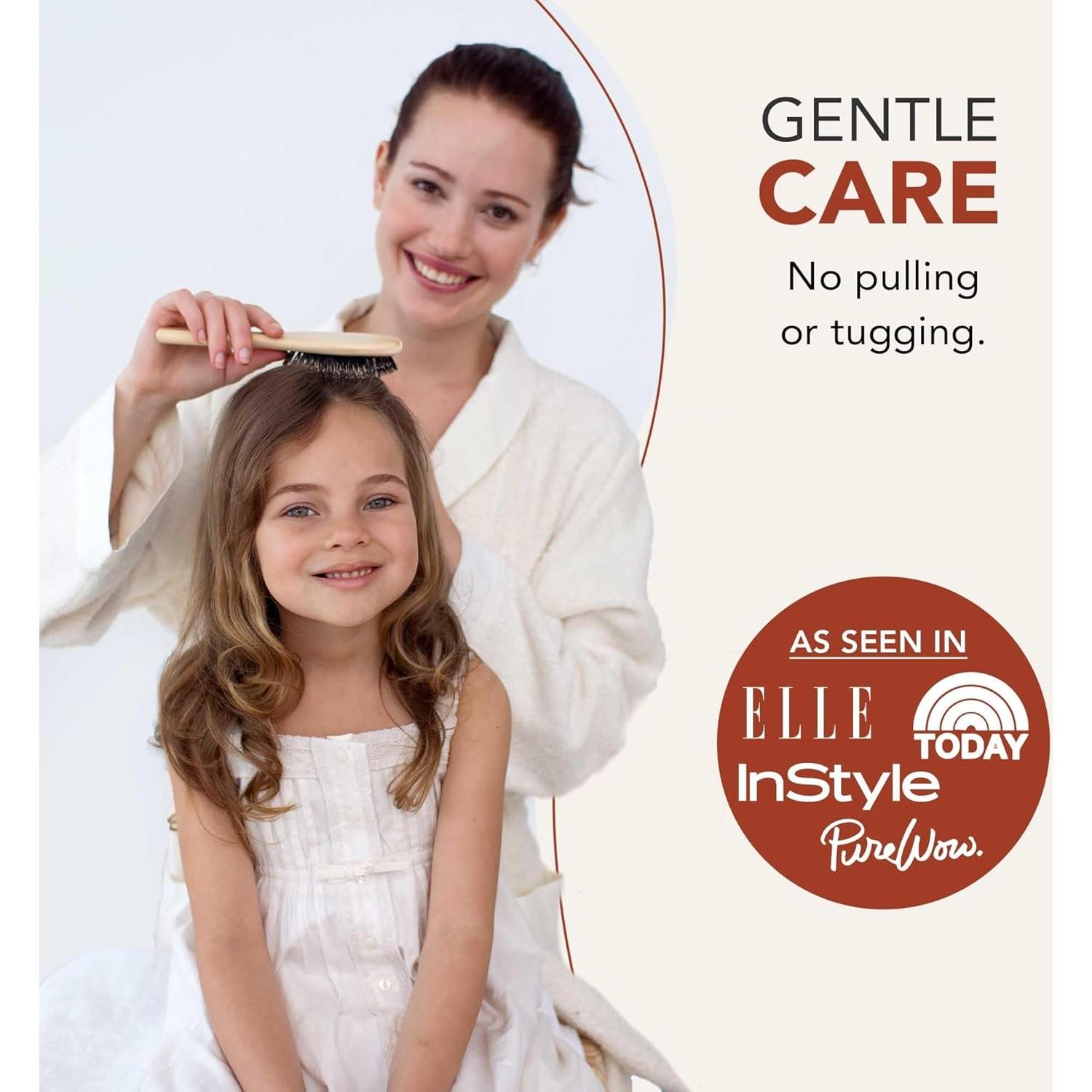 Cepillo de Cerda de Jabalí Beauty by Earth - Alisador y Desenredante