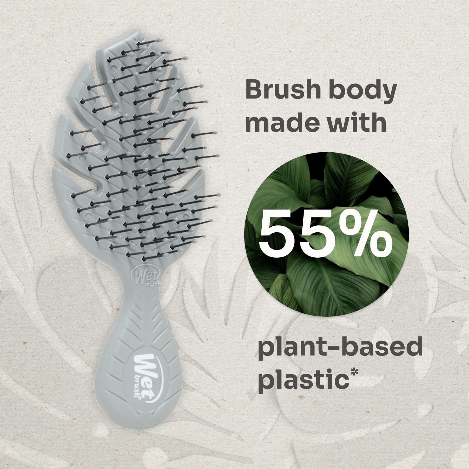 Wet Brush Go Green Mini Desenredador Gris - Cepillo de Viaje