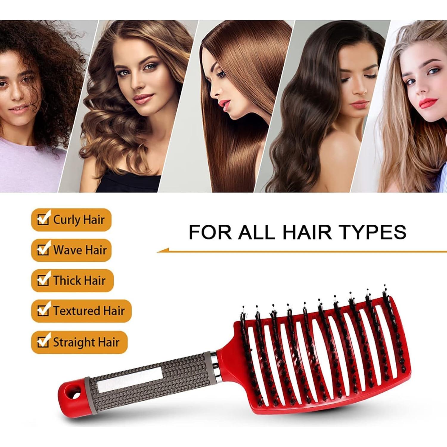 Cepillo Desenredante Hairstreaq Curvado Ventilado 24.9x6.9cm