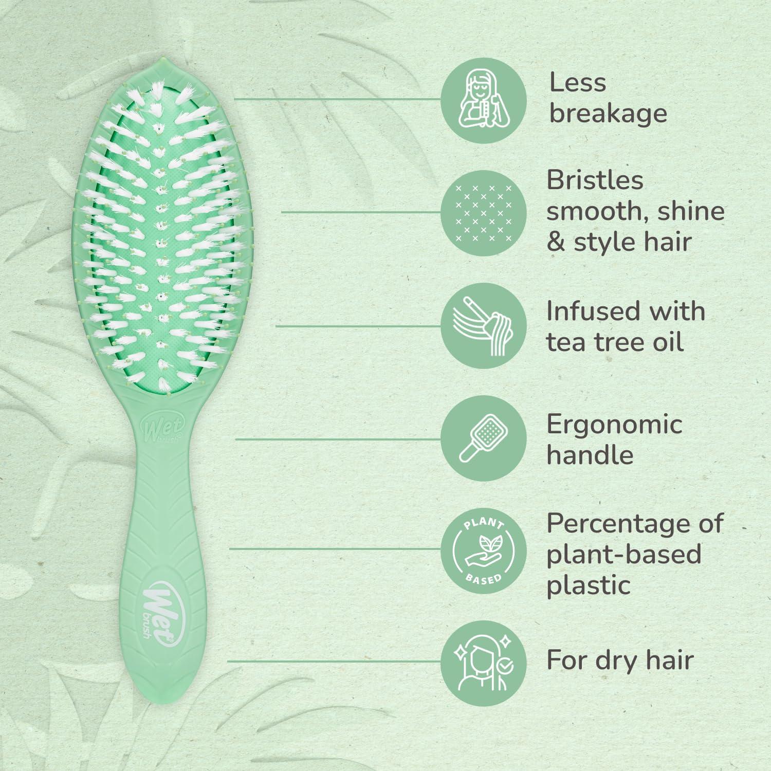 Cepillo Wet Brush Go Green - Tratamiento Aceite de Árbol de Té