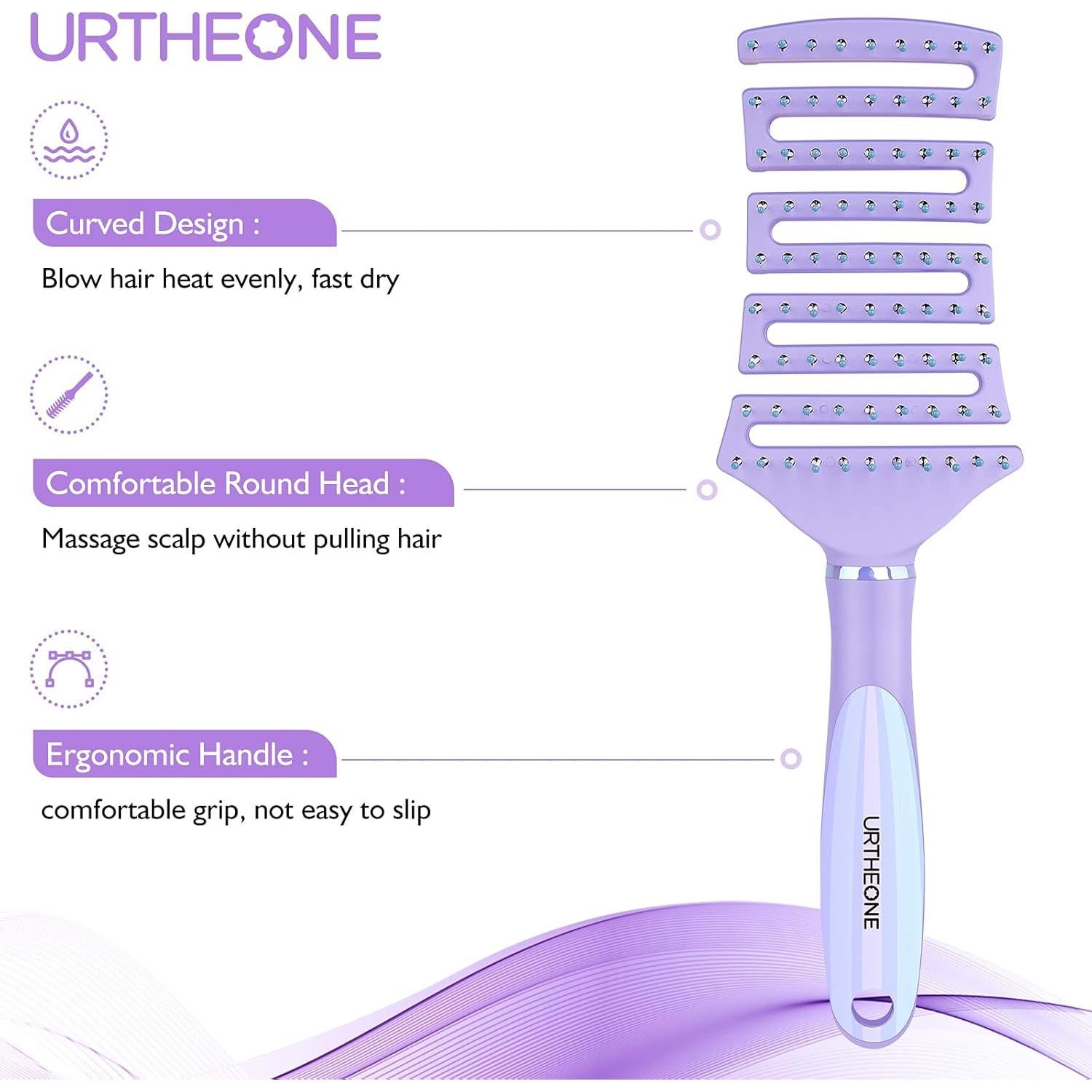 Cepillo Desenredante Ventilado URTHEONE para Cabello Mojado y Seco