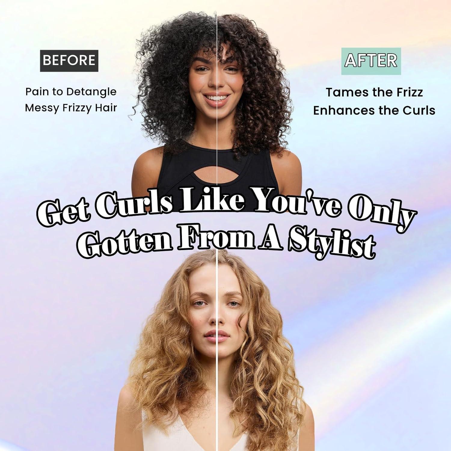 Cepillo Definidor de Rizos Oumigiz Turquesa para Cabello Rizado