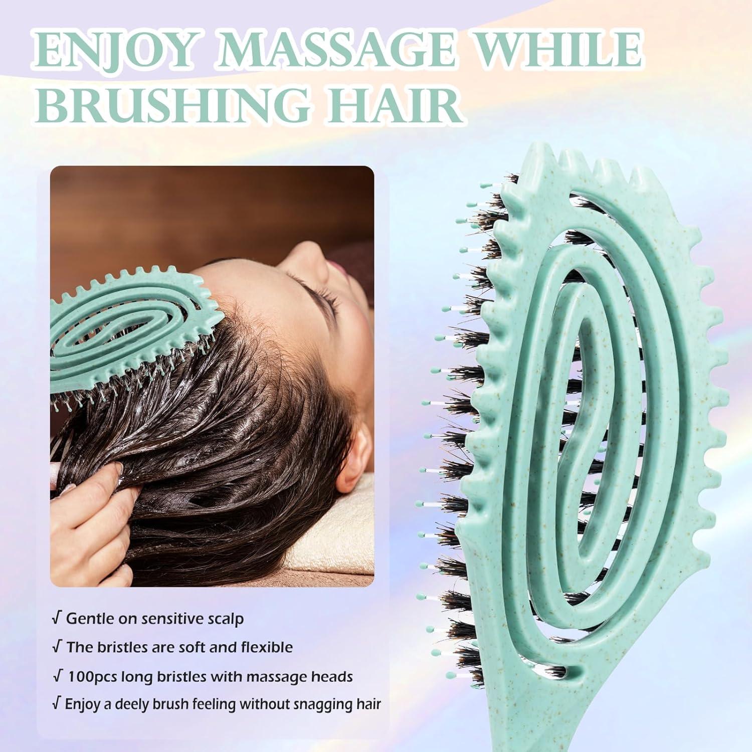 Cepillo Definidor de Rizos Oumigiz Turquesa para Cabello Rizado