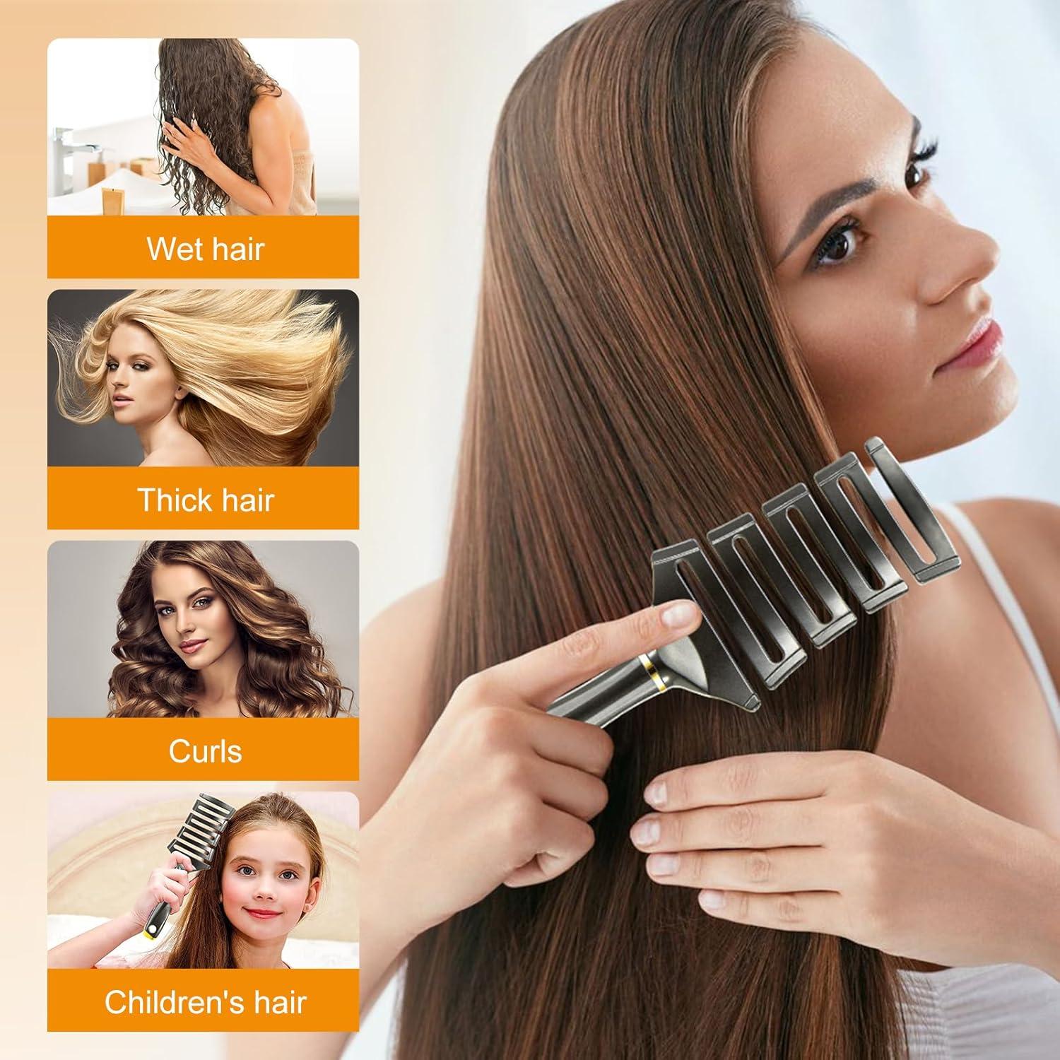 Cepillo Desenredante Curvado SHINLEA para Cabello Rizado 25.5cm