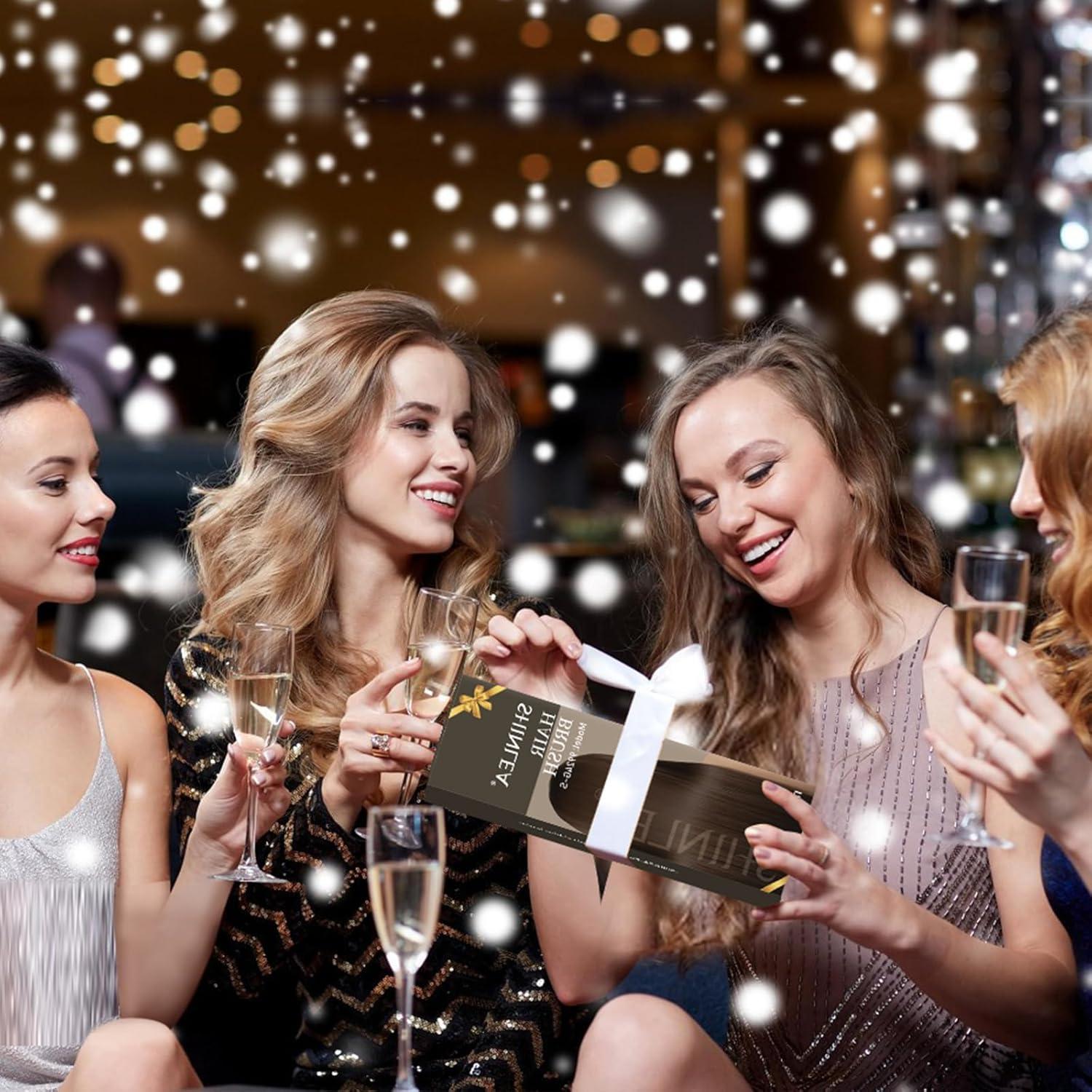 Cepillo Desenredante Curvado SHINLEA para Cabello Rizado 25.5cm