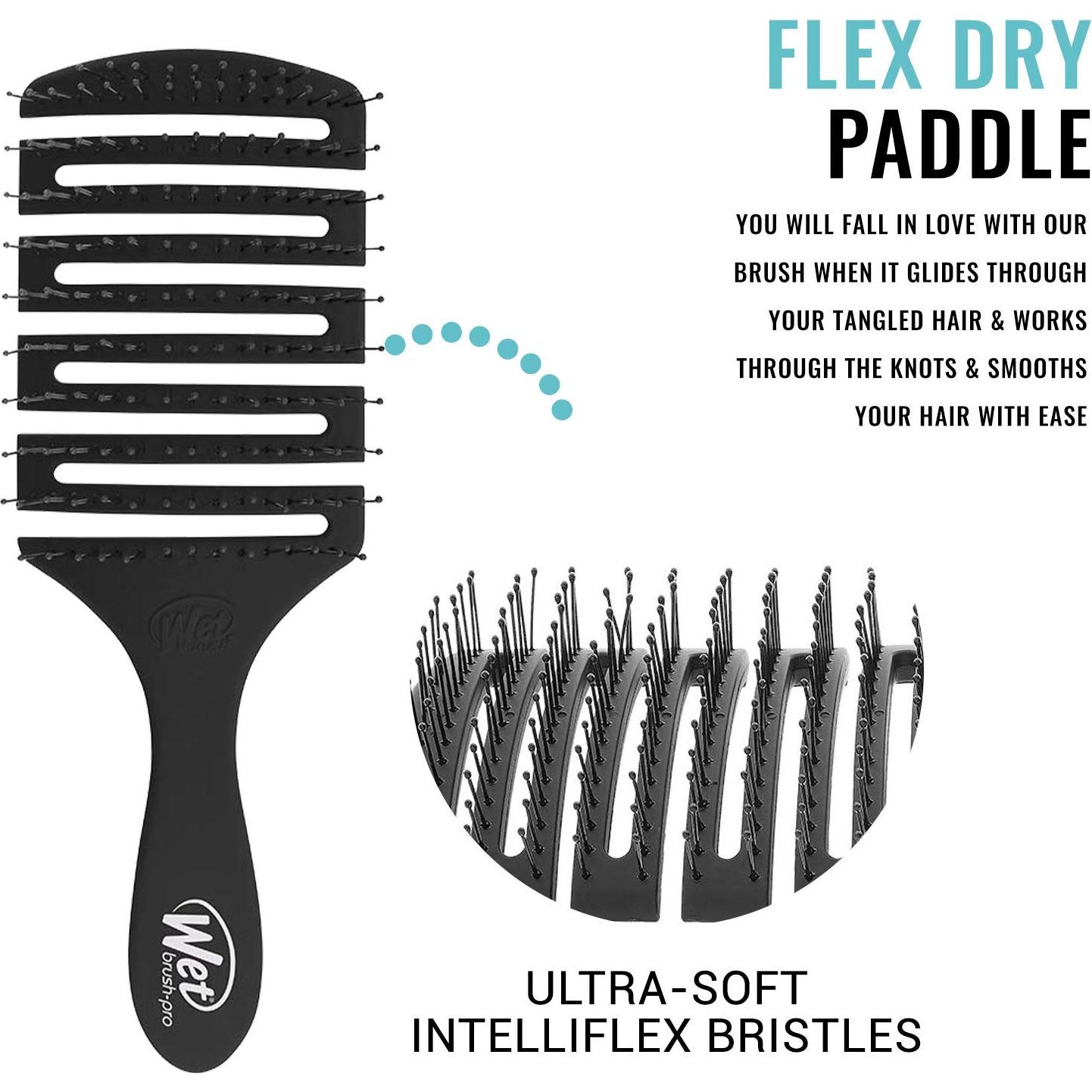 Cepillo Desenredante Wet Brush Flex Dry Paddle Negro