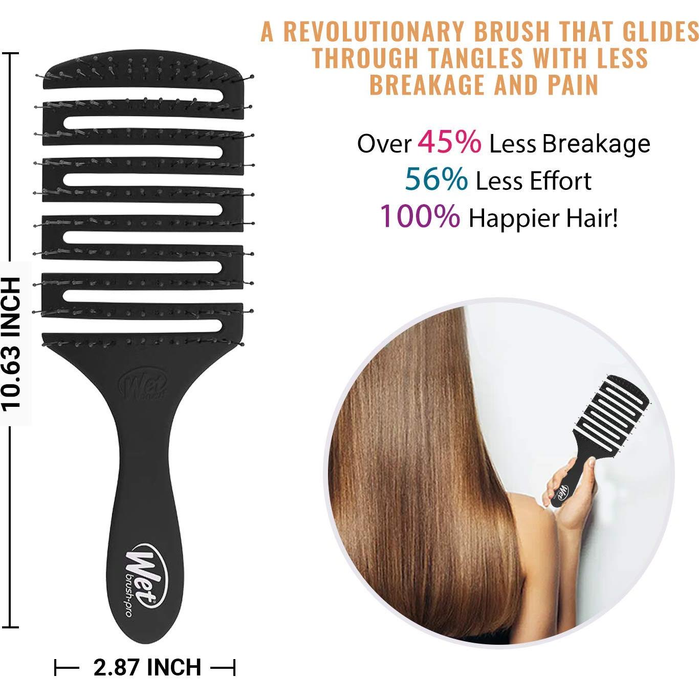 Cepillo Desenredante Wet Brush Flex Dry Paddle Negro