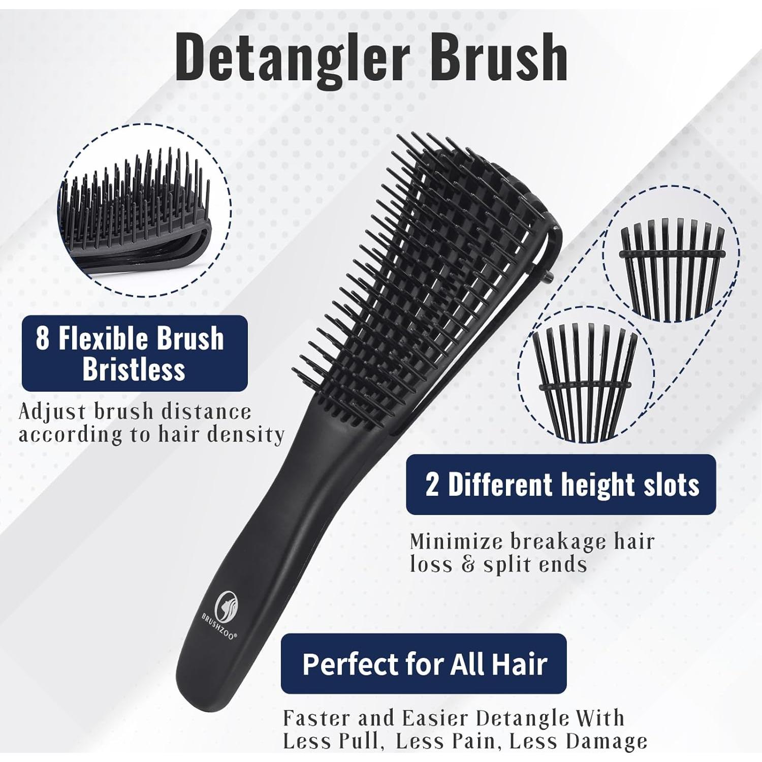 Juego de Cepillos Desenredantes BRUSHZOO con Botella Spray