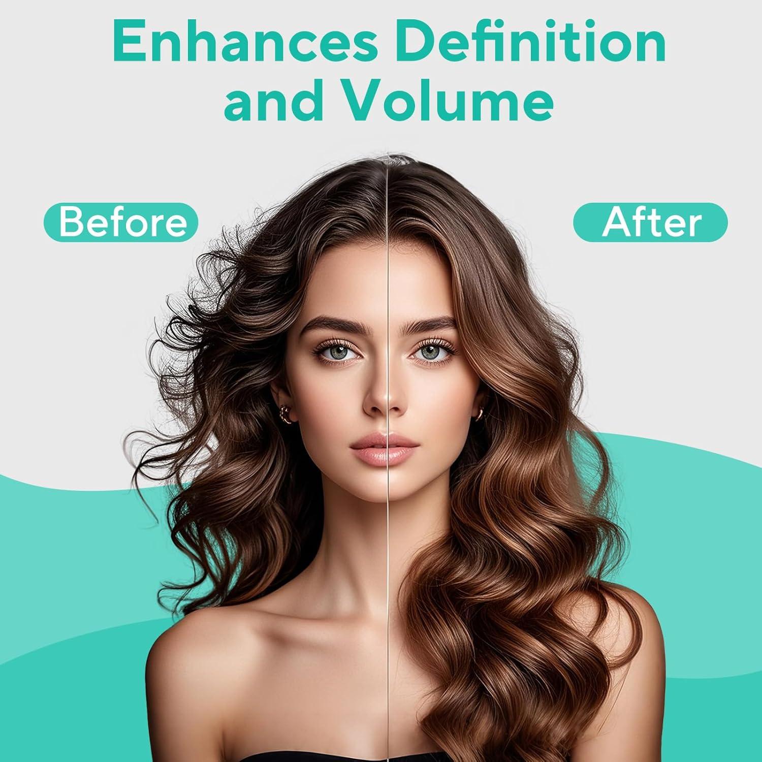 Cepillo Definidor de Rizos QYuekar Verde 23.6x6.6cm