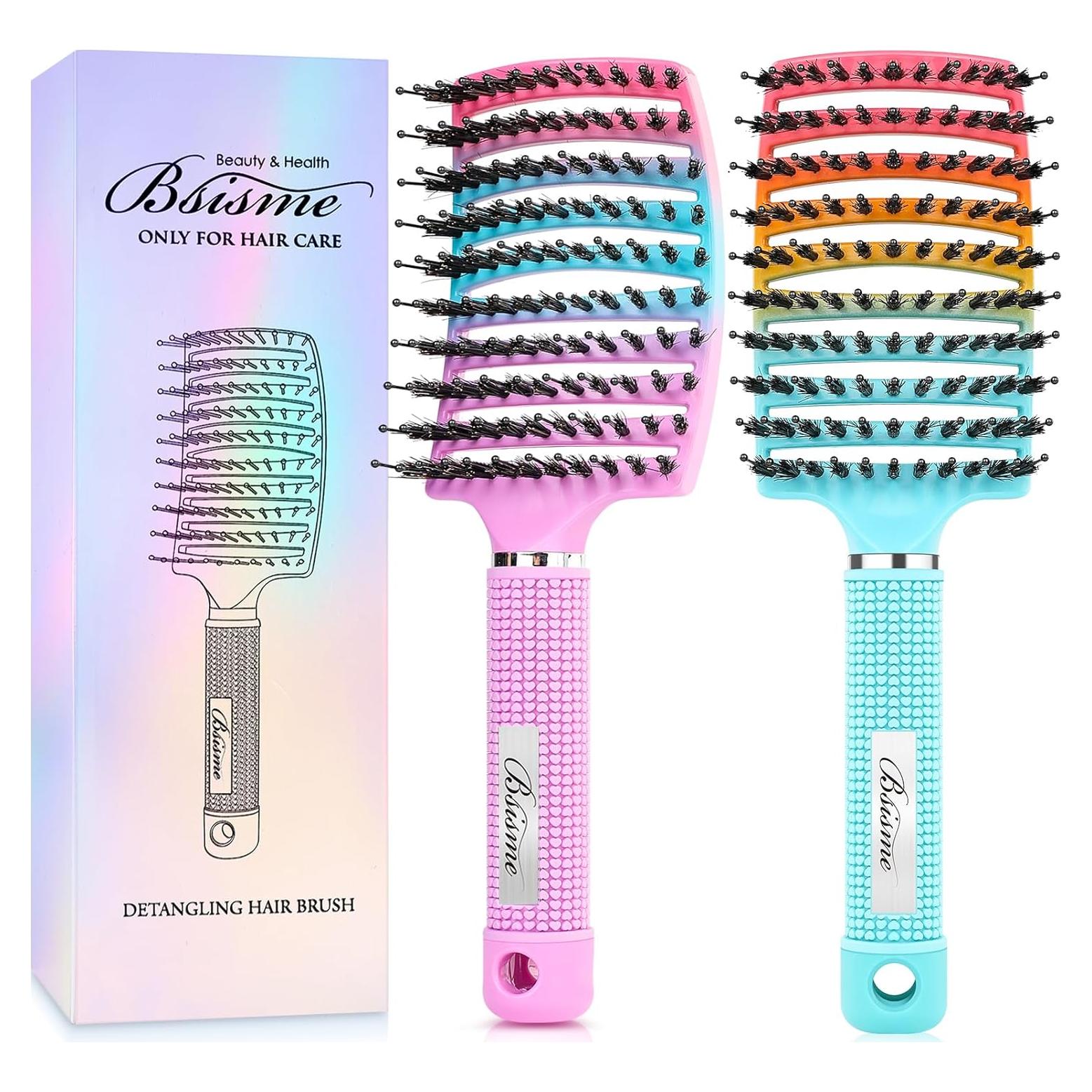 Cepillo Ventilado Curvado Bsisme para Secado Rápido Cabello