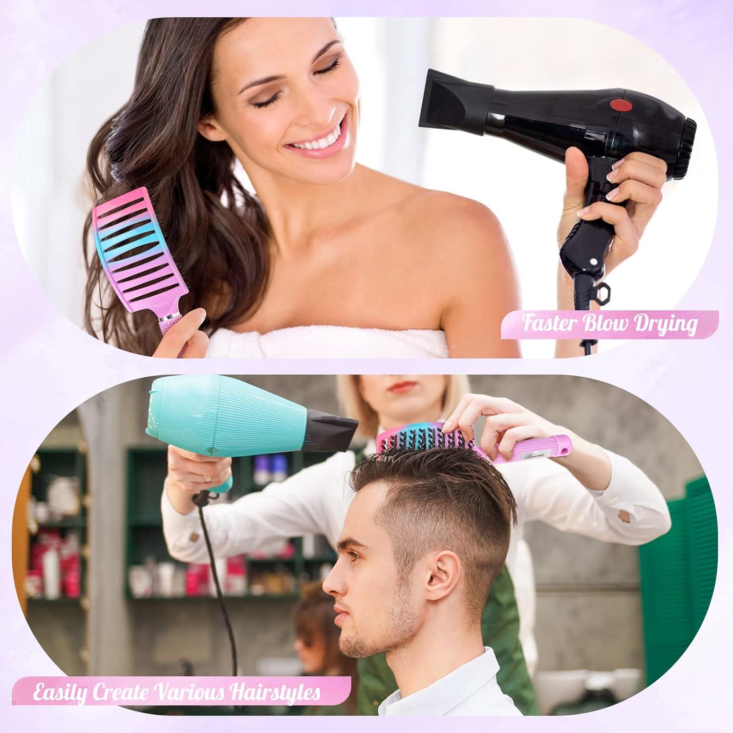 Cepillo Ventilado Curvado Bsisme para Secado Rápido Cabello