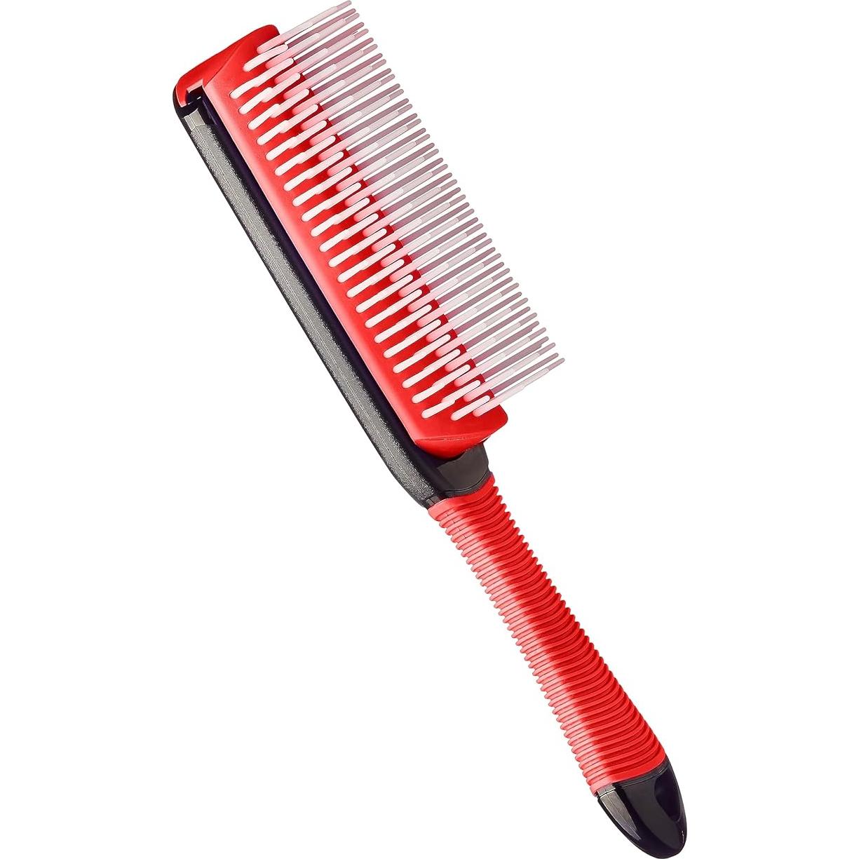 Cepillo Desenredante KISS Colors & Care Rojo 24cm Antideslizante