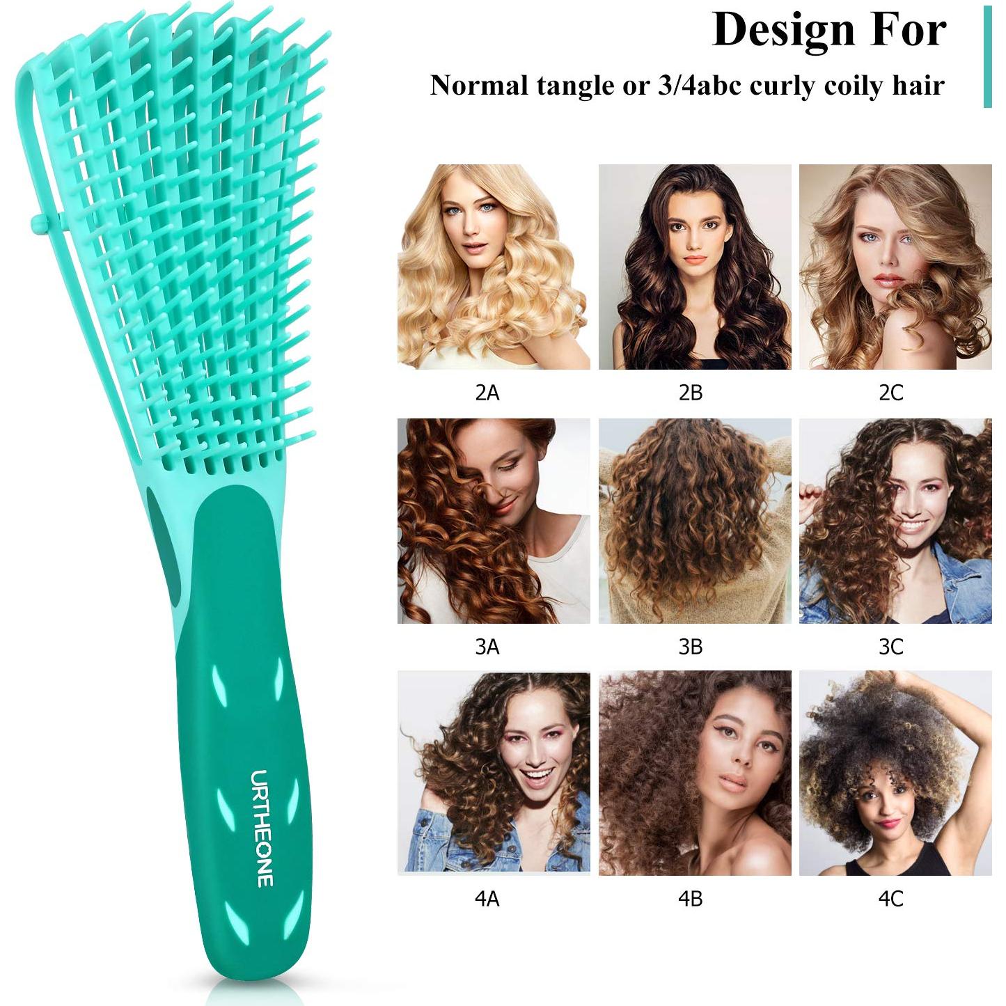 Set Cepillo Desenredante URTHEONE para Cabello Rizado 3a-4c