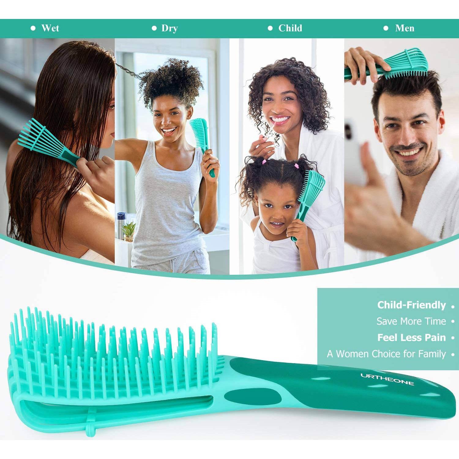 Set Cepillo Desenredante URTHEONE para Cabello Rizado 3a-4c