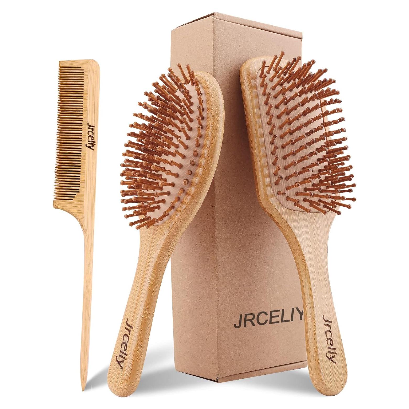 Juego de Cepillos de Pelo de Bambú Jrceliy - 3 Piezas