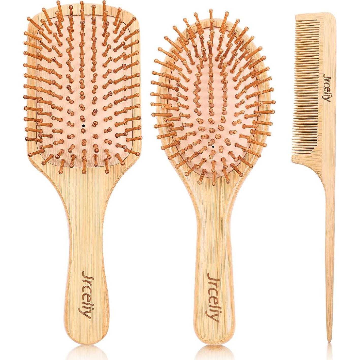 Juego de Cepillos de Pelo de Bambú Jrceliy - 3 Piezas