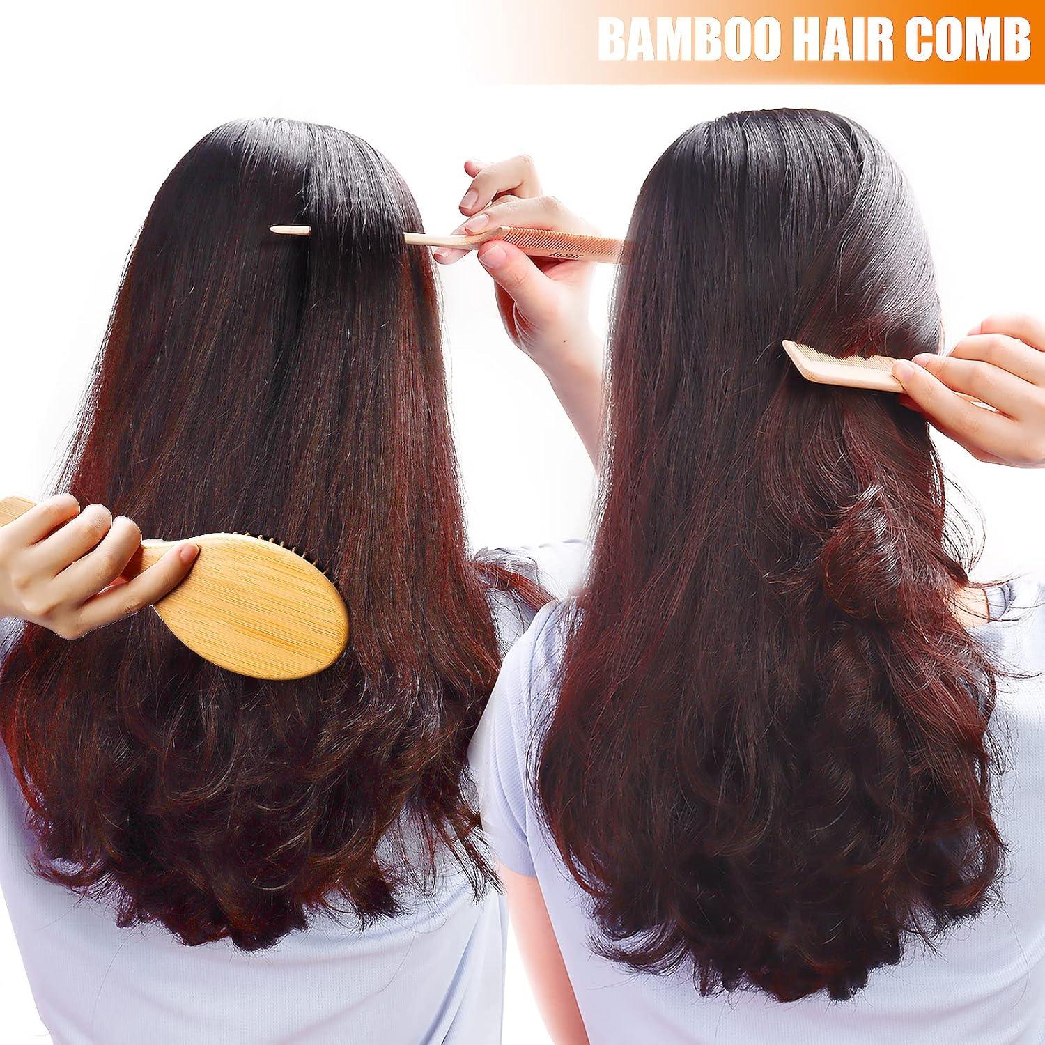 Juego de Cepillos de Pelo de Bambú Jrceliy - 3 Piezas