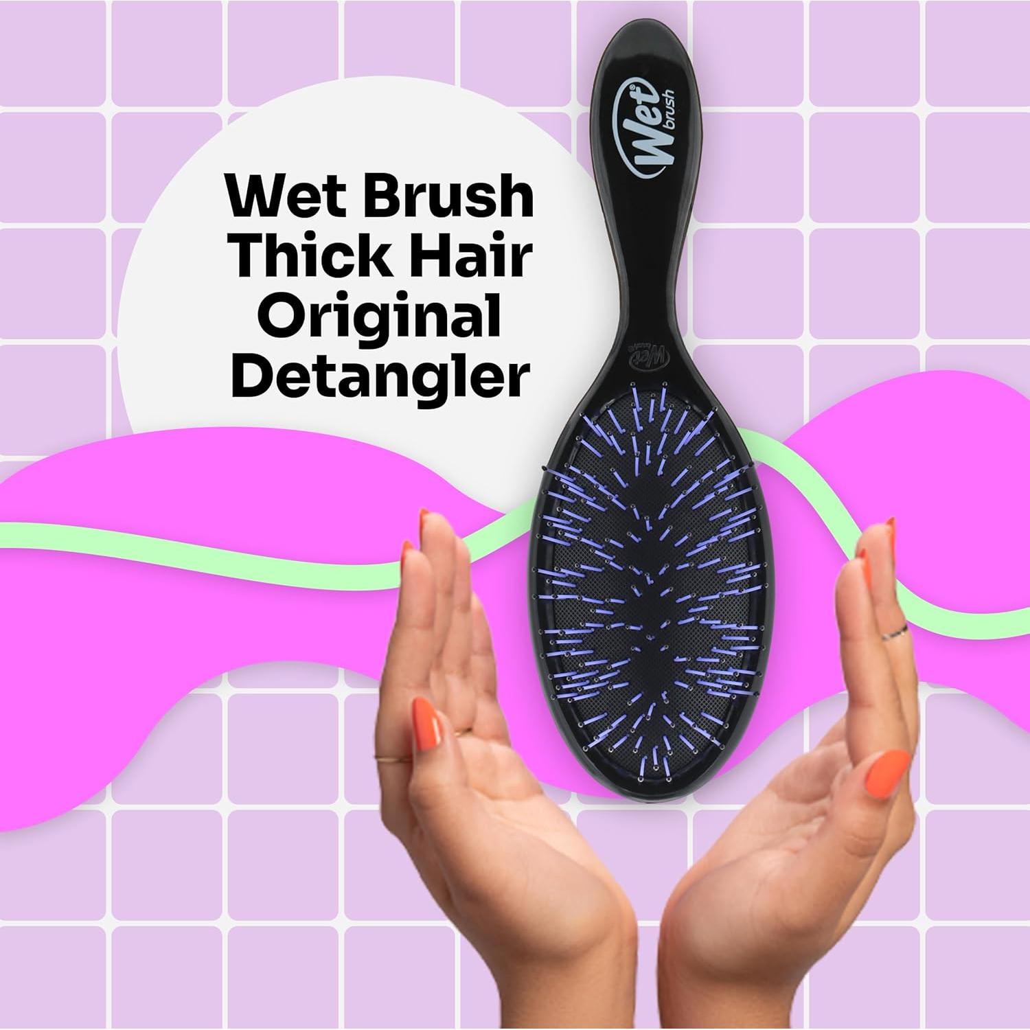 Cepillo Desenredante Wet Brush para Cabello Grueso Negro