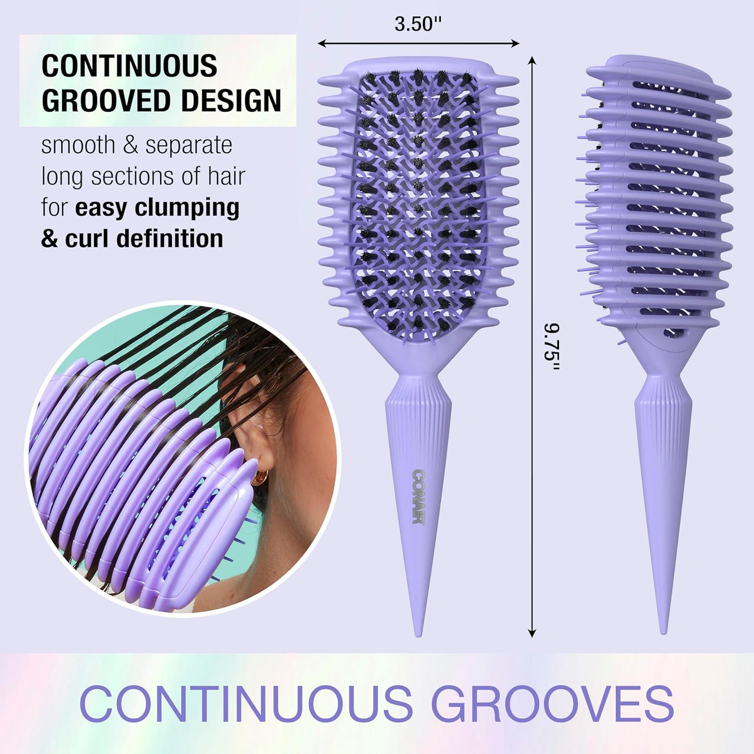 Cepillo para Cabello Conair Curl Define Pro - Doble Ventilación - Púrpura