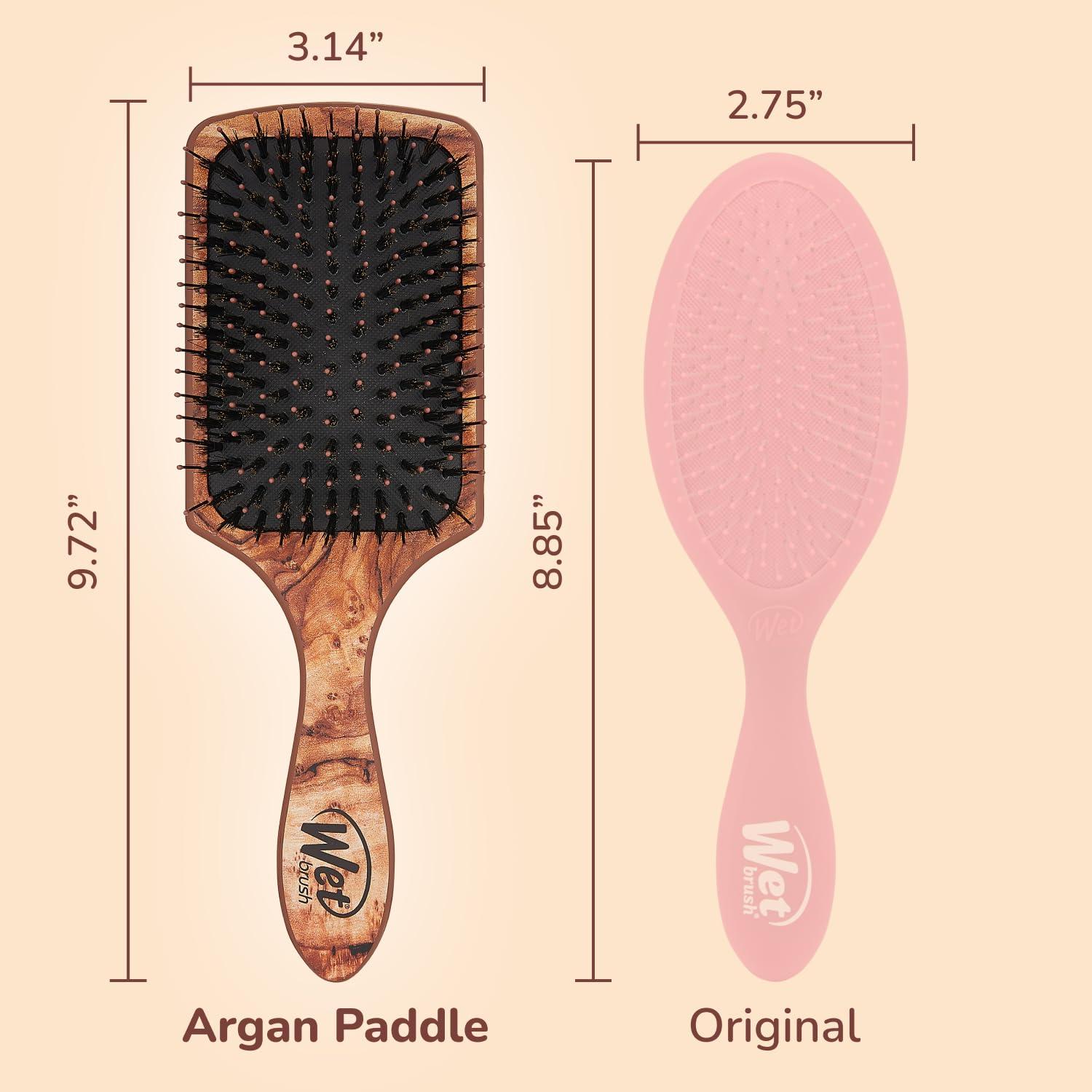 Cepillo de Pelo Wet Brush Madera Tradicional Cerdas Suaves