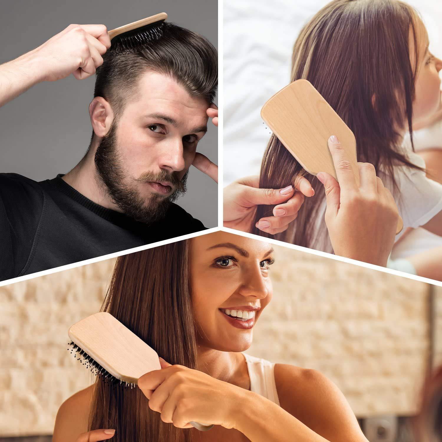 Cepillo de Cerdas de Jabalí Sosoon para Todo Tipo de Cabello