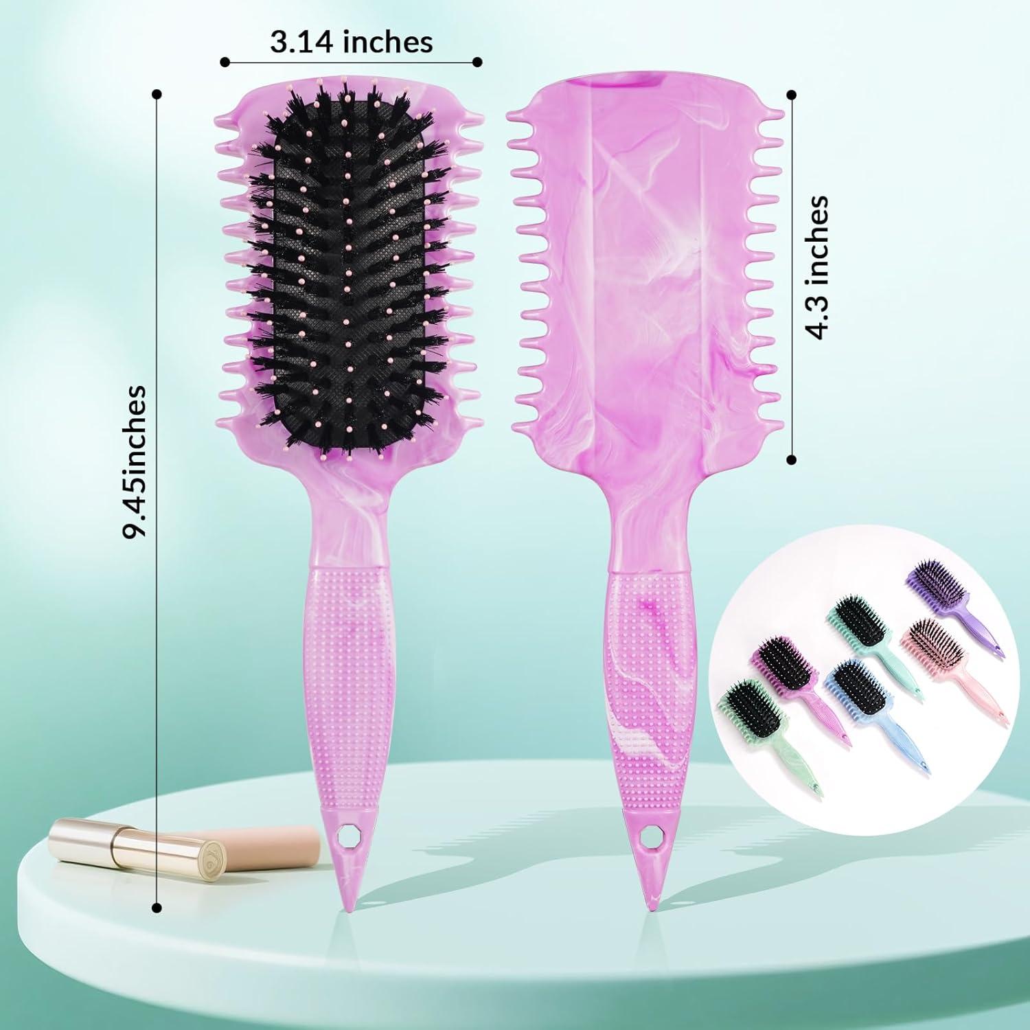 Cepillo Definidor de Rizos GFDCK Púrpura Mármol 24.4x8x4.4cm