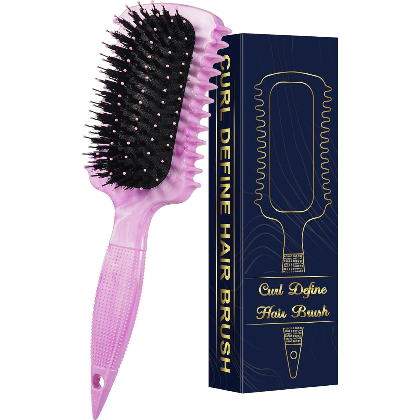 Cepillo Definidor de Rizos GFDCK Púrpura Mármol 24.4x8x4.4cm