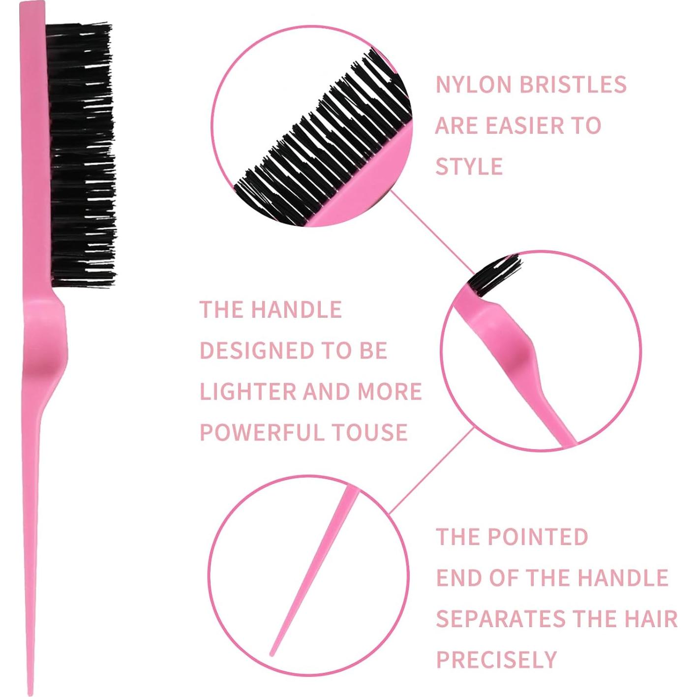 Juego de Cepillos Desenredantes UREELIN 9 Piezas Rosa